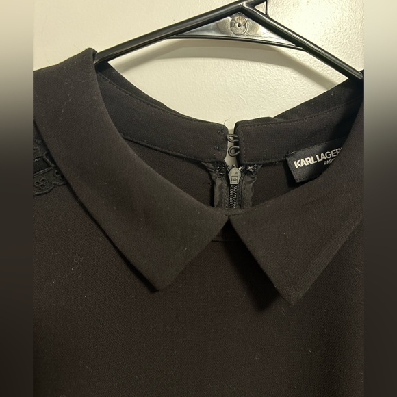 Karl Lagerfeld Black Collared Dress - Picture 1 of 2